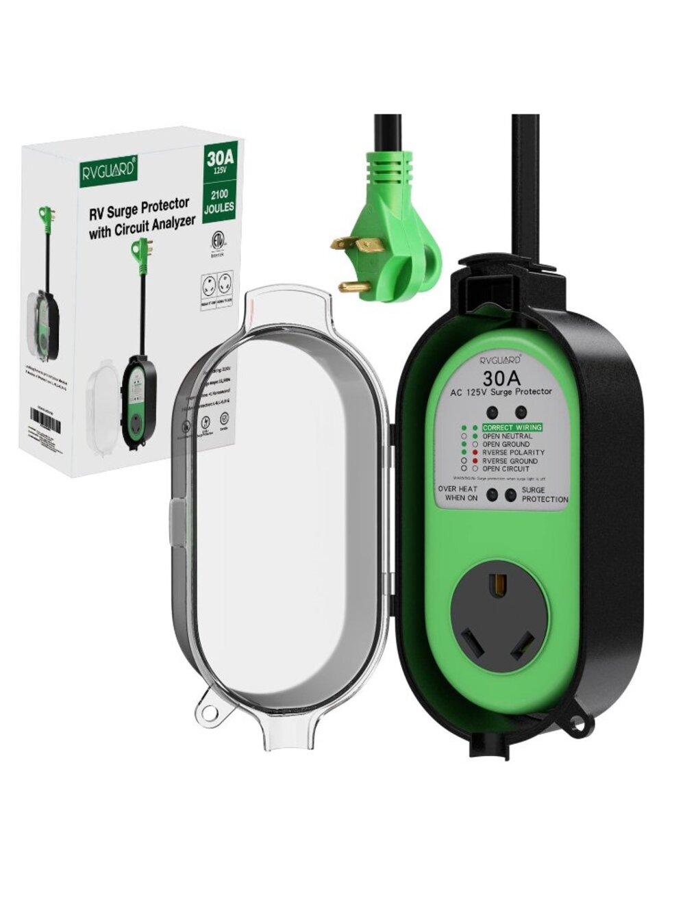 RVmate 50A RV Surge Protector Circuit Analyzer 120/250V ETL Certified